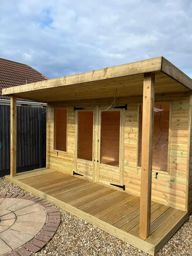 Summerhouse with covered decked veranda